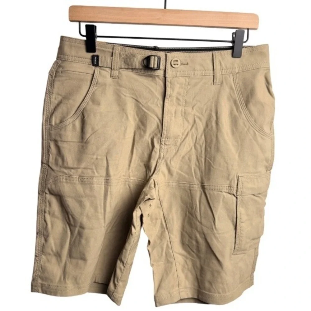 prAna Mens Stretch Zion Short II 30 Sandbar Tan Hiking Cargo Outdoor Trail Gorp